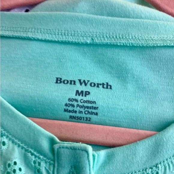 Bon Worth shirt jacket see through crocheted look . Light green size MP … - Picture 7 of 9